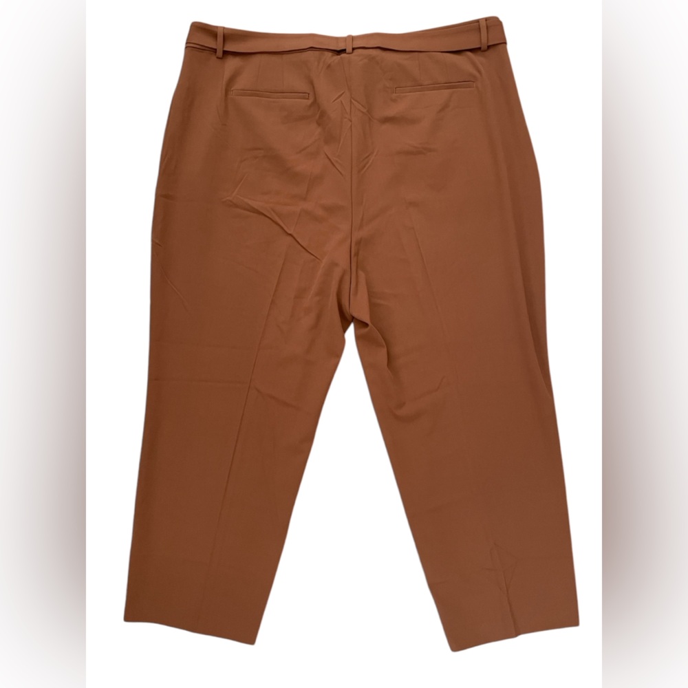 J Crew Factory Belted Straight-Leg Trouser Pant Size 22 in Vintage Brandy - Picture 8 of 13